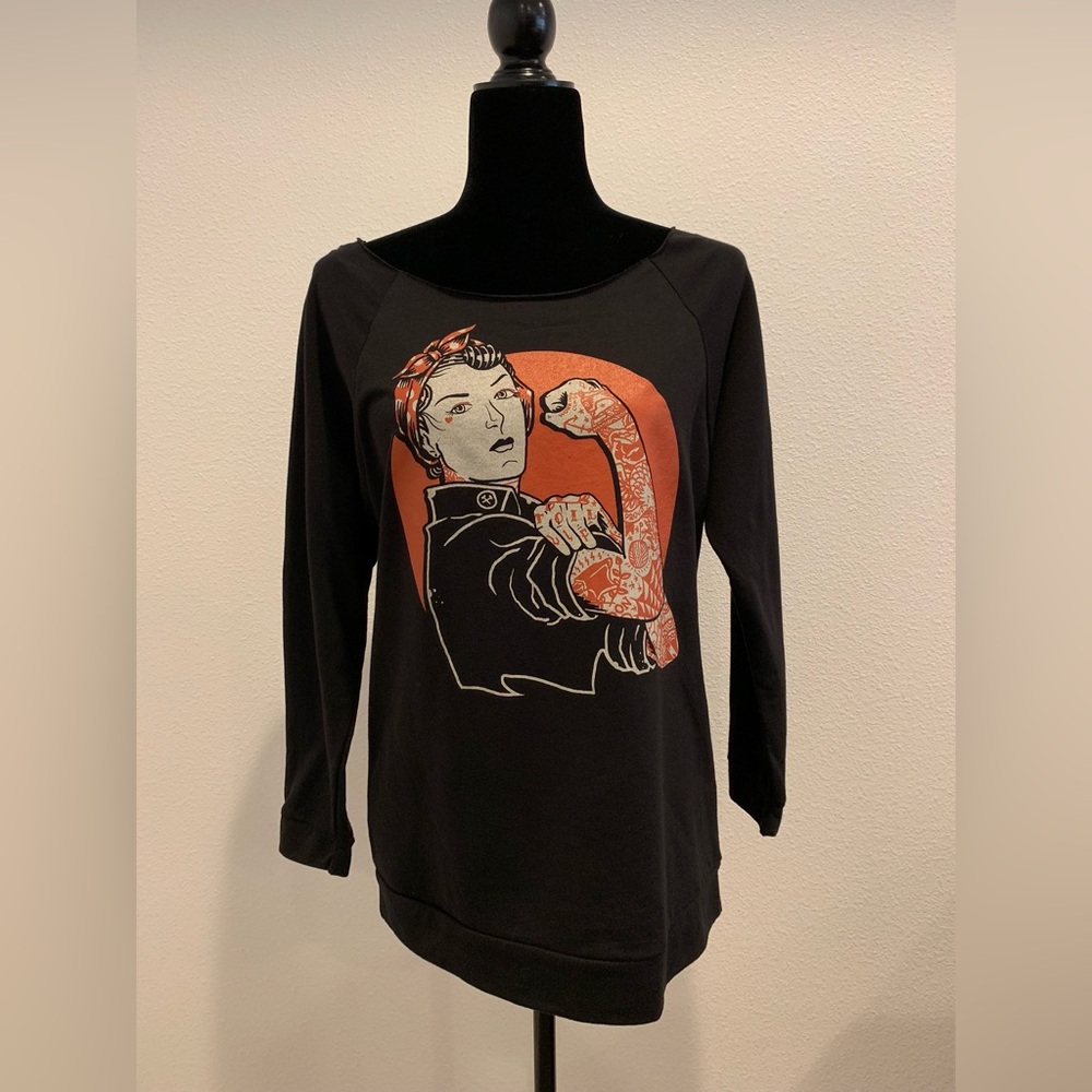 Black Market Rosie the Riveter long sleeve shirt NWT
